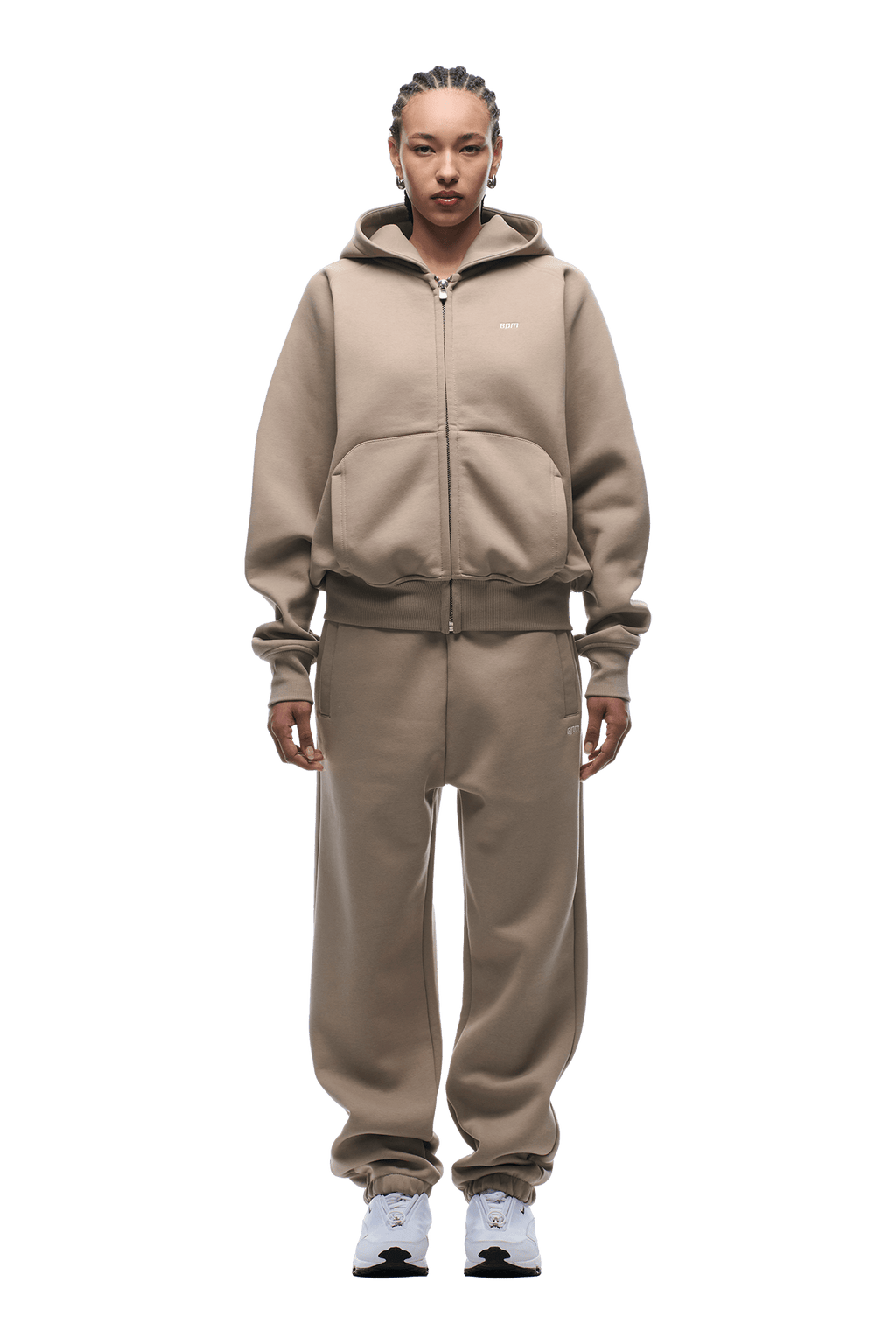 ZIP HOODIE MOCCA CREAM